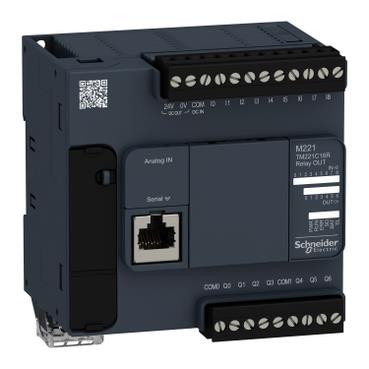 PLC, MODICON M221 TM221C16R, korgdörr/ej genomgång g:a MC3000, motor inv.